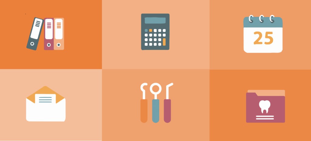 graphic showing dental management tools