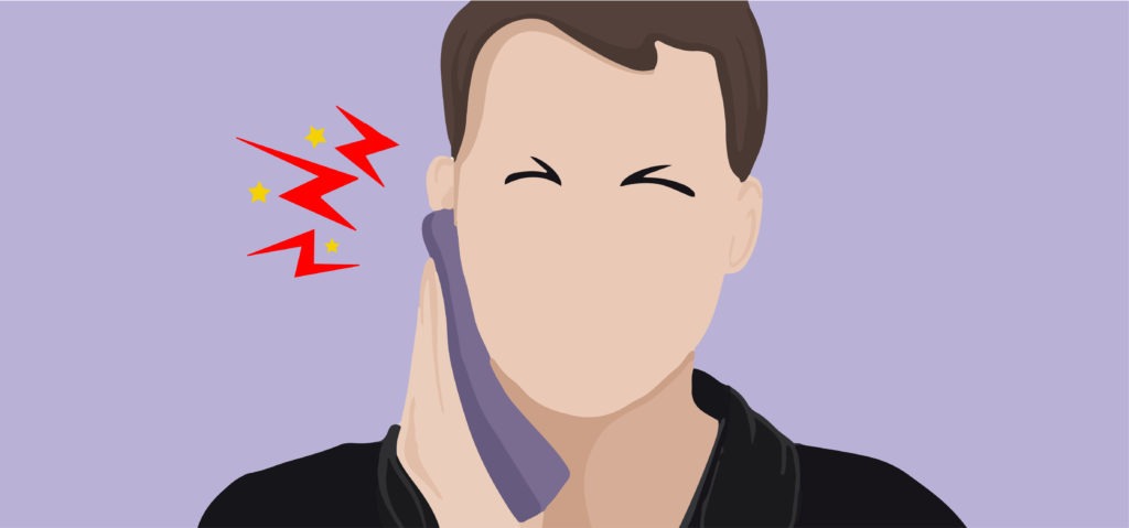 graphic showing pain teeth grinding
