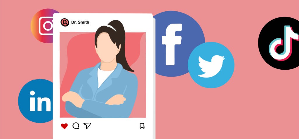 graphic showing promoting practice with social media
