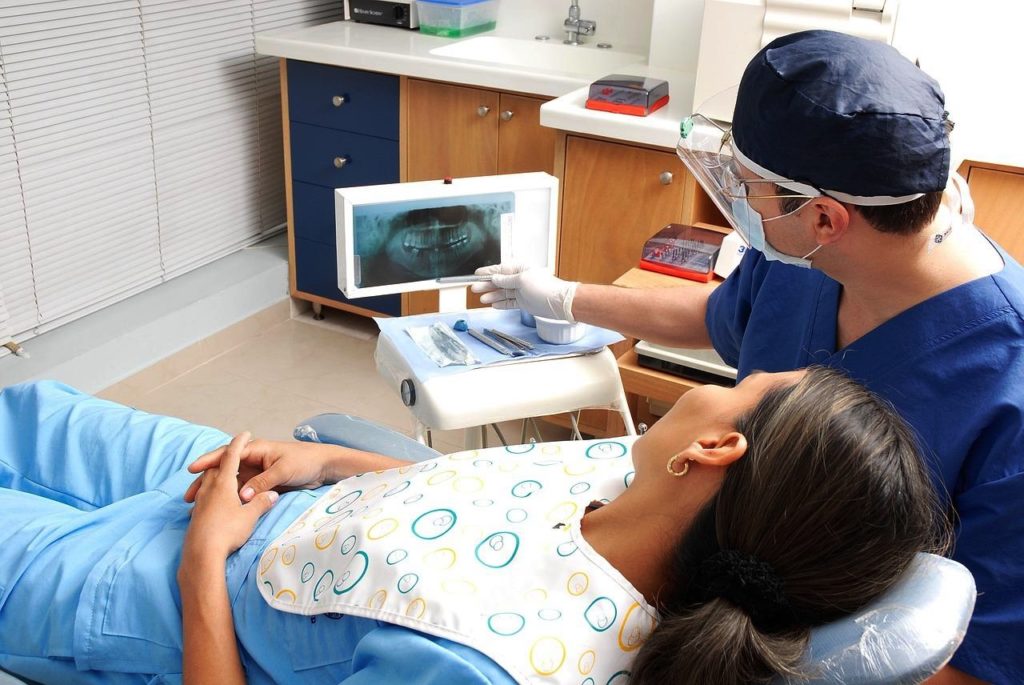 dental patient in dental chair