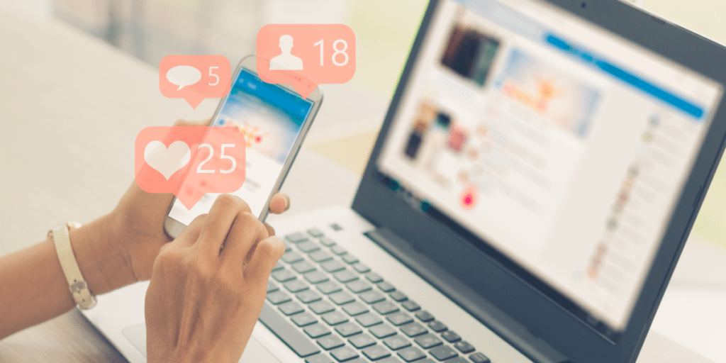 social media, laptop, denTEL